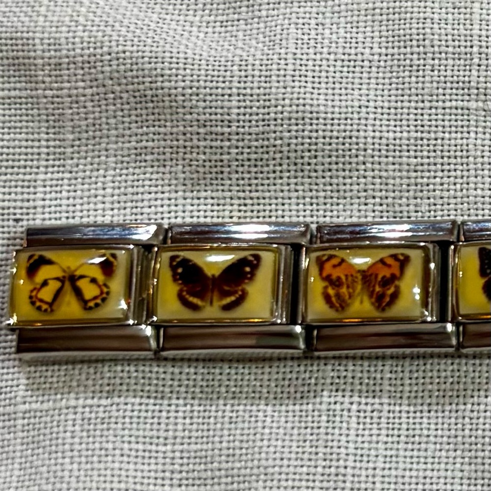 Y2K Uberry Italian Bracelet Butterfly Charm with Silver Accents NWOT (10 Avail)